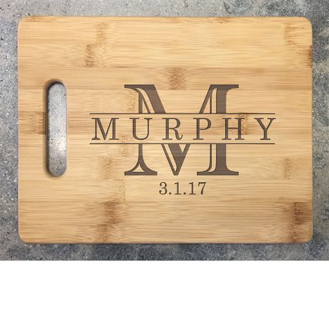 Personalized Bamboo Cutting Boards - Monogram