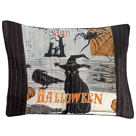 Haunted Halloween Quilted Bedding Ensemble