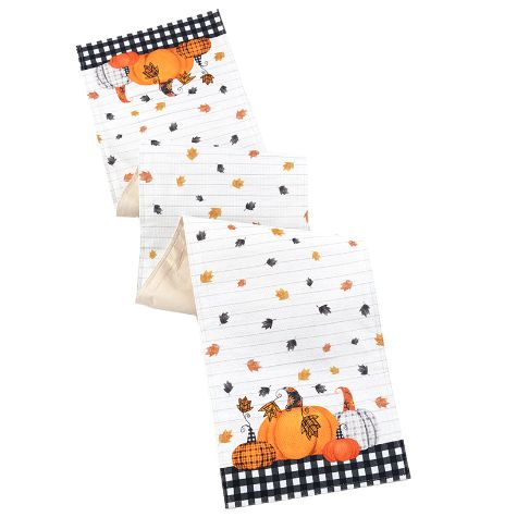 Plaid Pumpkin Table Runner or Placemats