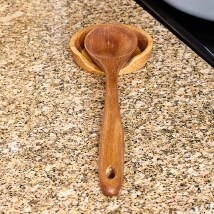 Wooden Spoon and Spoon Rest