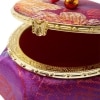 Fabric Jewelry Box with Mirror - Round