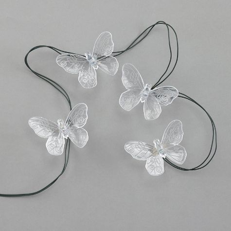 Solar Multicolored String Lights - Butterfly