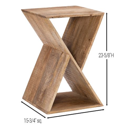 Trevor Triangle Natural Side Table