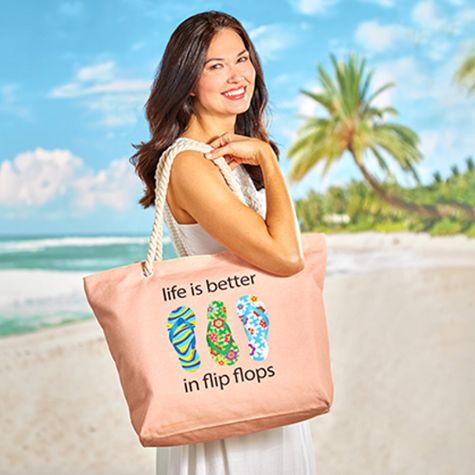 Oversized Rope Handle Tote Bags
