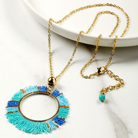 Turquoise Fringe Beaded Jewelry