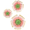 Tropical Home Decor - Pink Metal Wall Flowers