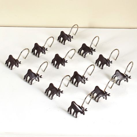 Mountain Lodge Bathroom Collection - Set of 12 Shower Hooks