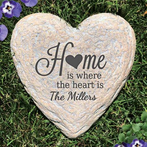Personalized Home is Where The Heart is Collection - Garden Stone