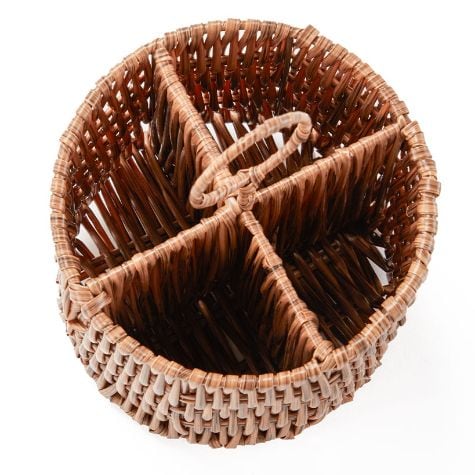 Rattan Basket Serving Collection - Flatware Caddy