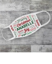 Personalized Christmas-Themed Face Masks