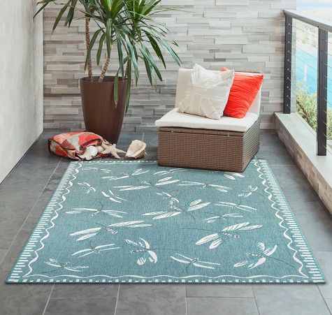 Indoor/Outdoor Dragonfly Rug Collection