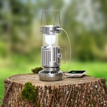 Solar-Powered Camping Lantern with Fan