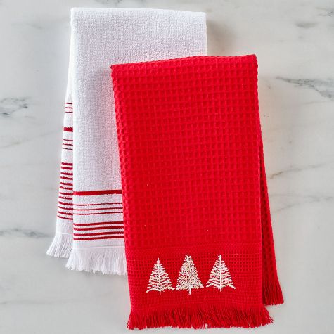 Sets of 2 Christmas Stories Kitchen Towels