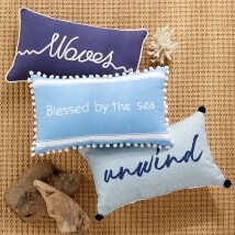 Blue Waves Accent Pillows