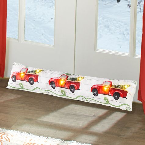 Vintage Red Truck Holiday Collection - Lighted Breeze Blocker