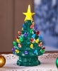 Retro Lighted Christmas Trees - Green Small