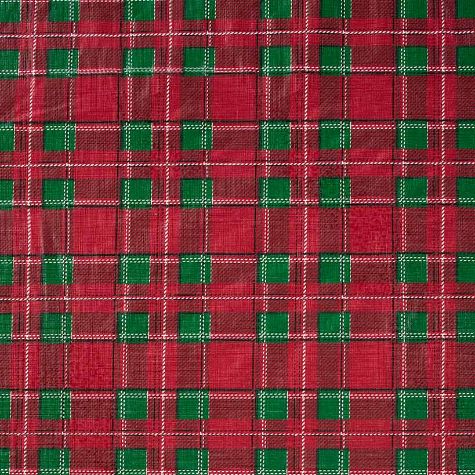 Custom Fit Christmas Table Covers - Red Tartan Oval