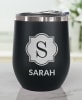 Personalized Stemless Wine Tumblers - Black