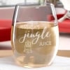 Personalized Holiday-Themed Wine Glasses - Jingle Juice