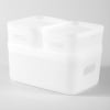 6-Pc. Storage Bin Sets with Lids - White Frost