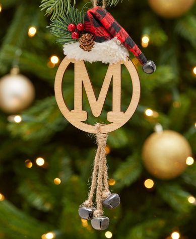 Christmas Monogram Bell Ornaments