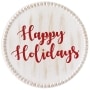 12" Beaded Holiday Trays - Happy Holidays