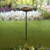 Glass Garden Stake Birdbaths - Green