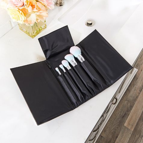 Makeup Brush Pouch with Zip Pockets