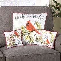 100% Cotton Cardinal Decorative Pillows