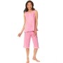 Knit Gingham Pajama Sets - Pink Medium