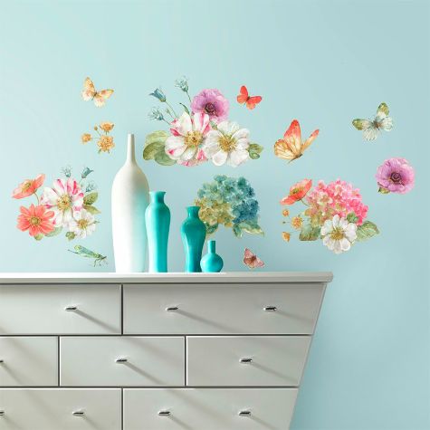 Peel and Stick Floral Wall Decals - Garden Bouquet