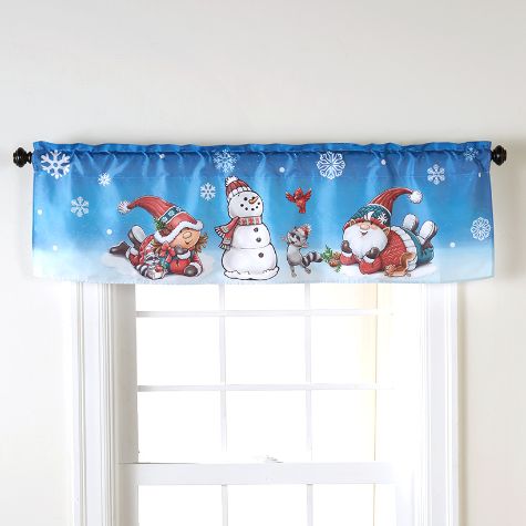 Petunia and Gnorme Winter Fun Home Accents - Window Valance