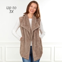 Open Front Sherpa Vests
