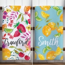 Personalized Spring Kitchen Towels