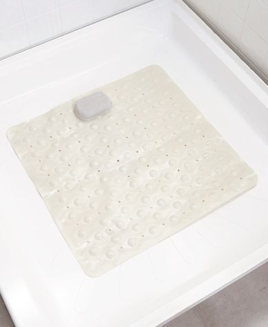 Nonslip Bath Mat with Pumice Stone