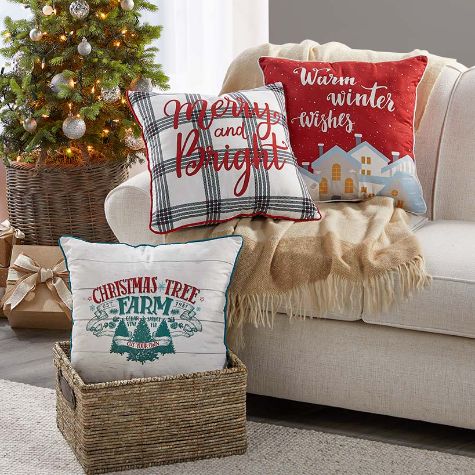 Farmhouse Christmas Accent Pillows
