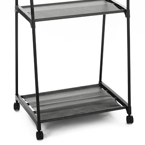 Rolling Garment Rack with Shelving