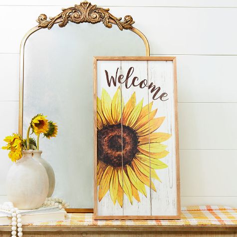 Sunflowers Make Me Happy - Sunflower Wall Sign