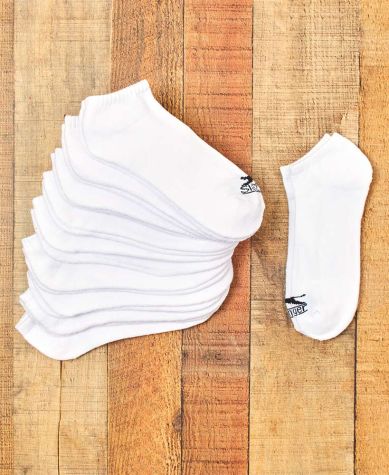 10-Pk. Men's Half Cushion Socks - White Low-Cut