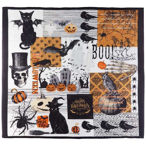 Haunted Halloween Quilted Bedding Ensemble - Full/Queen