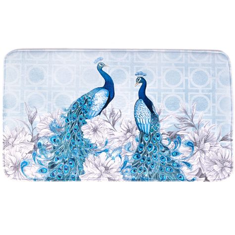 Blue Peacock Bath Collection - Bath Rug