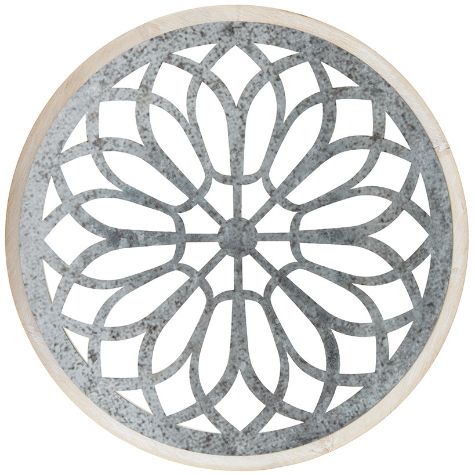 Round Metal Accent Wall Art - A