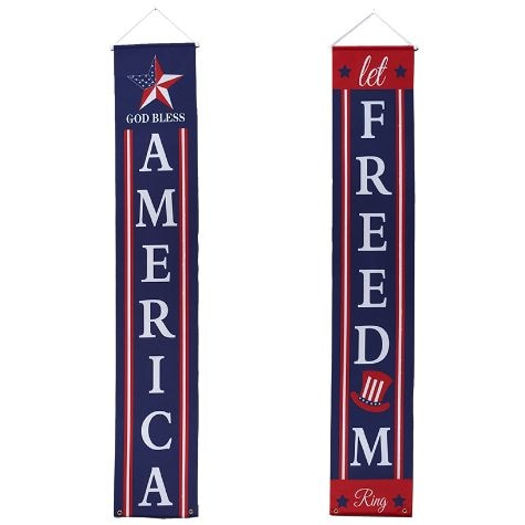 Classic Americana Decor - Set of 2 Banners