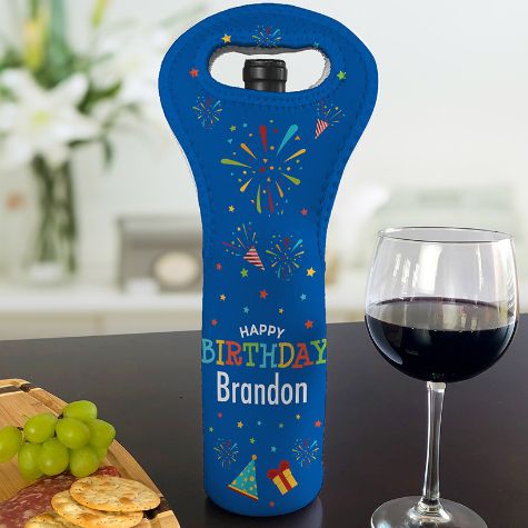 Personalized Insulated Wine Gift Bags - Celebration