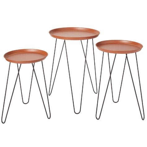 Set of 3 Metal Accent Tables