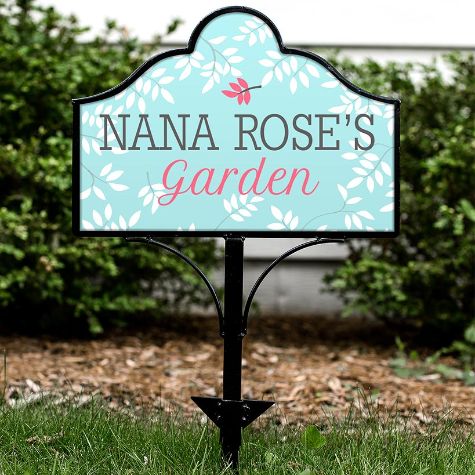 Personalized Blue Welcome Yard Sign Magnet