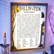 Holiday Word Search Wall Art