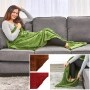 Plush Throw with Foot Pocket