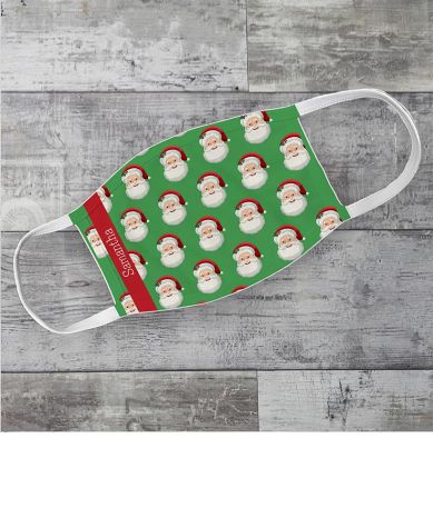Personalized Christmas-Themed Face Masks - Santa Adult Face Mask