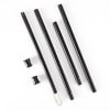 26"-76" Multi-Use Collapsible Tension Rods - Black